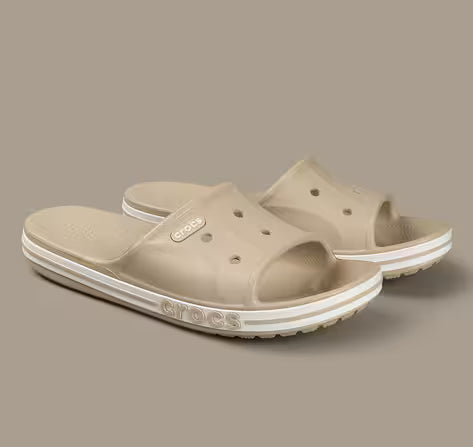 Crocs Bayaband Slides (Beige-White)