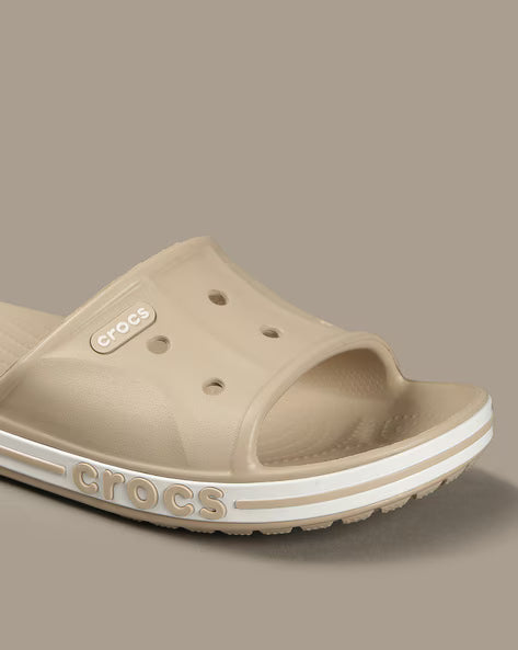 Crocs Bayaband Slides (Beige-White)