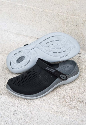 360 Crocs Literide Clogs (Black/Slate Grey)