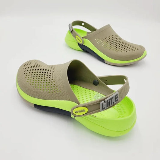 360 Crocs Literide Ombre Marbled Clogs (Khaki)